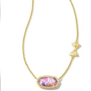 NWT LoveShackFancy X Kendra Scott necklace in Sunny Meadow Ditsy Purple Iris
